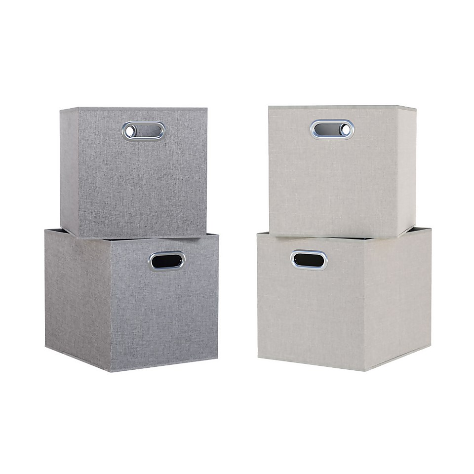 Clever Cube Inserts - Set of 4 - Silver & Taupe