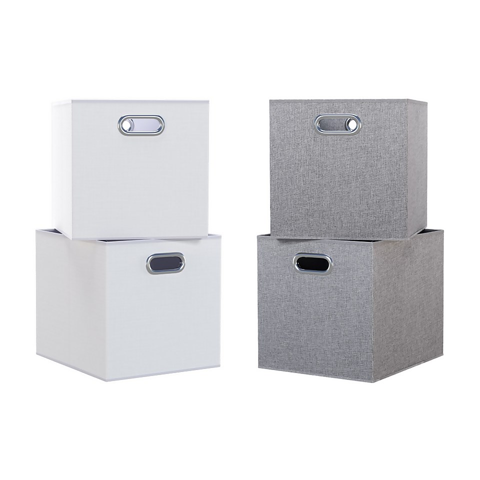Clever Cube Inserts - Set of 4 - Silver & White