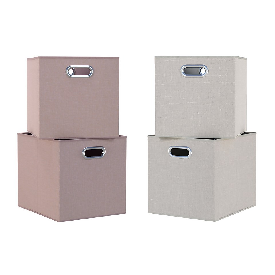 Clever Cube Inserts - Set of 4 - Taupe & Blush