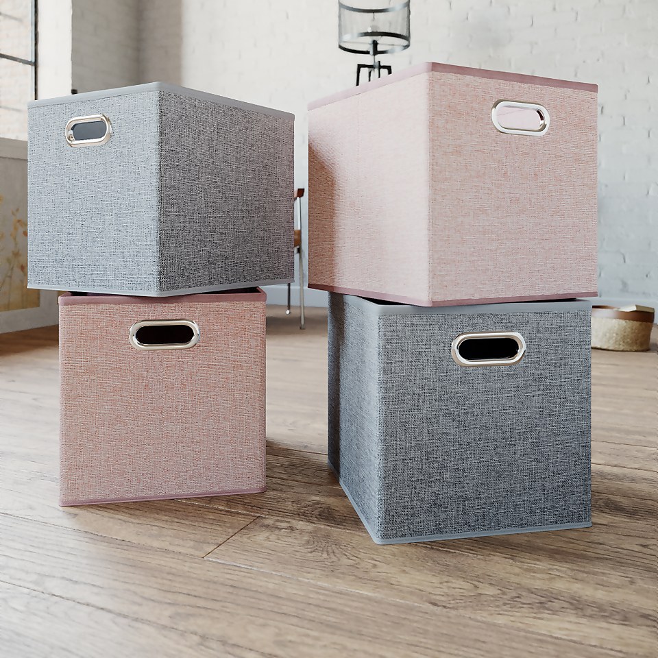 Clever Cube Inserts - Set of 4 - Silver & Blush