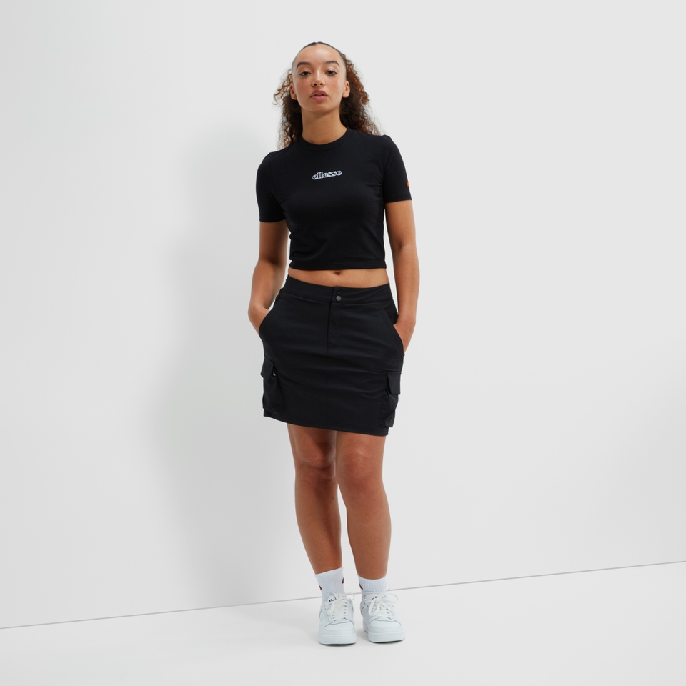 Women's Sierran Crop Tee Black
