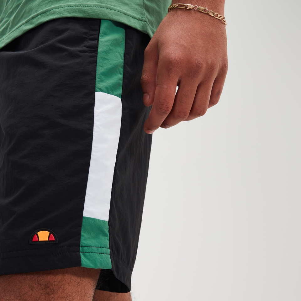 18-cm-Shorts Tiaki für Herren Schwarz/Grün