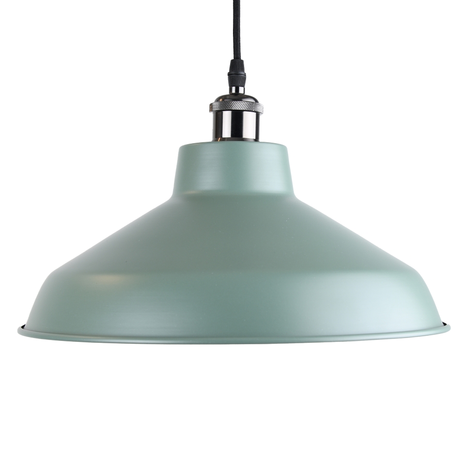 Retro Metal Easy Fit Pendant Light Shade - Green