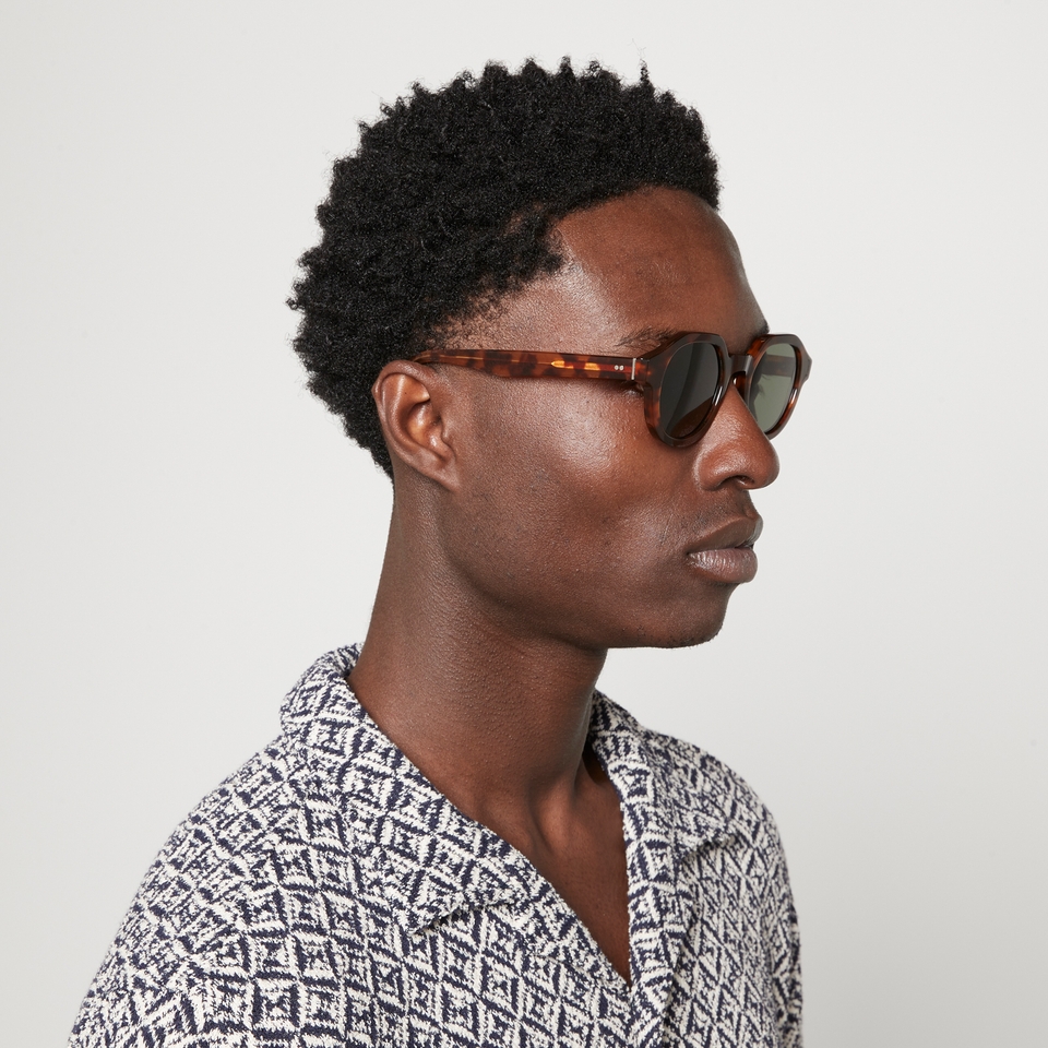 KAMO Palermo Acetate Round-Frame Sunglasses