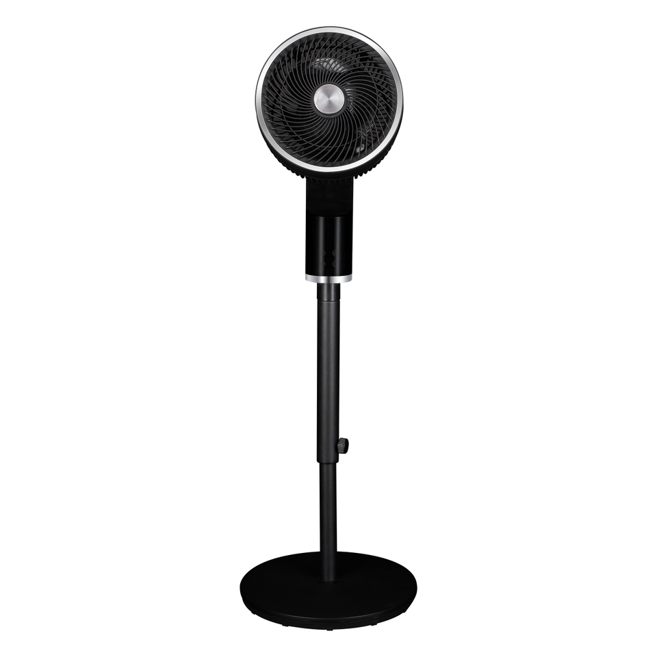 Homebase Adjustable Height Pedestal Fan with Remote Control - Black