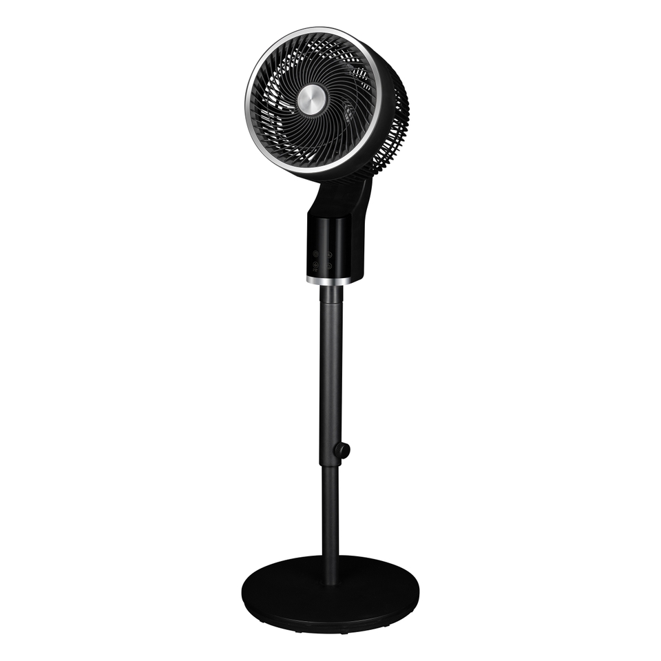 Homebase Adjustable Height Pedestal Fan with Remote Control - Black