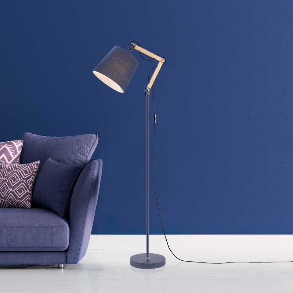 Caleb Floor Lamp - Navy