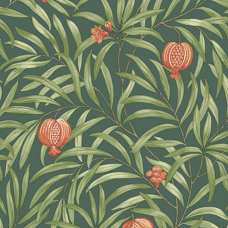Belgravia Décor Pomegranate Green Wallpaper