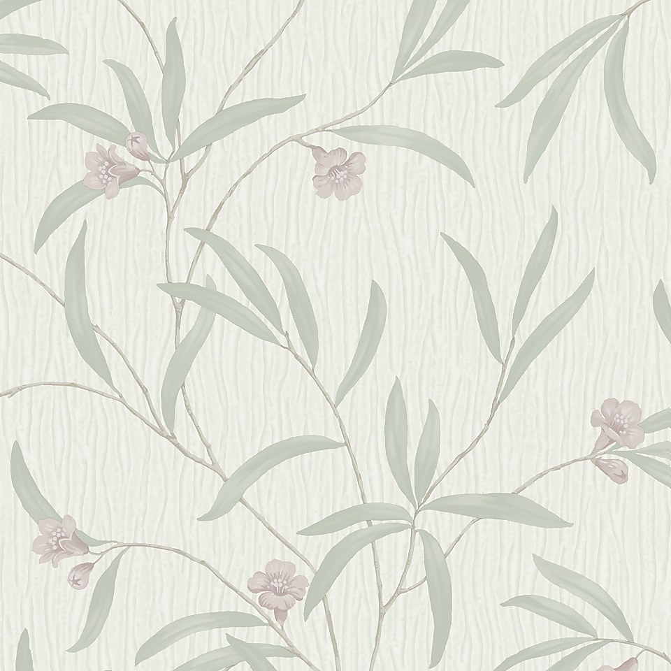 Belgravia Décor Tiffany Floral Purple Textured Wallpaper
