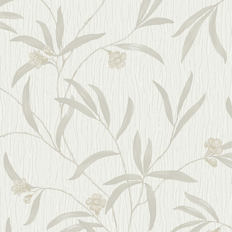 Belgravia Décor Tiffany Floral Cream Textured Wallpaper