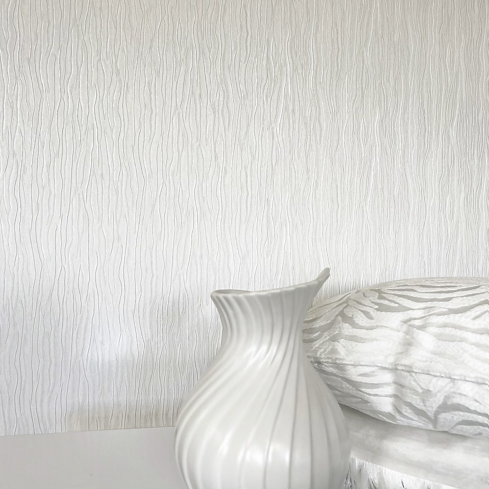 Belgravia Décor Tiffany White Textured Wallpaper