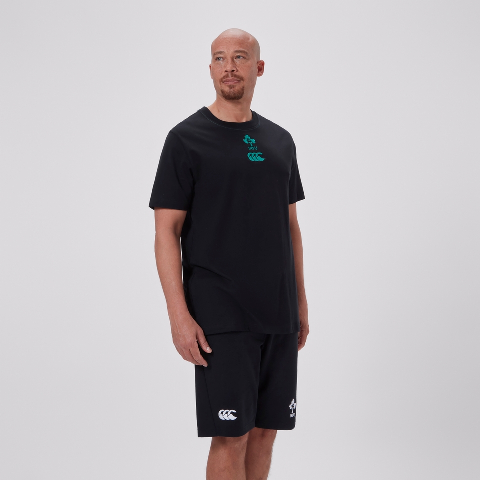 MENS IRELAND TEAM COTTON T-SHIRT BLACK/GREEN