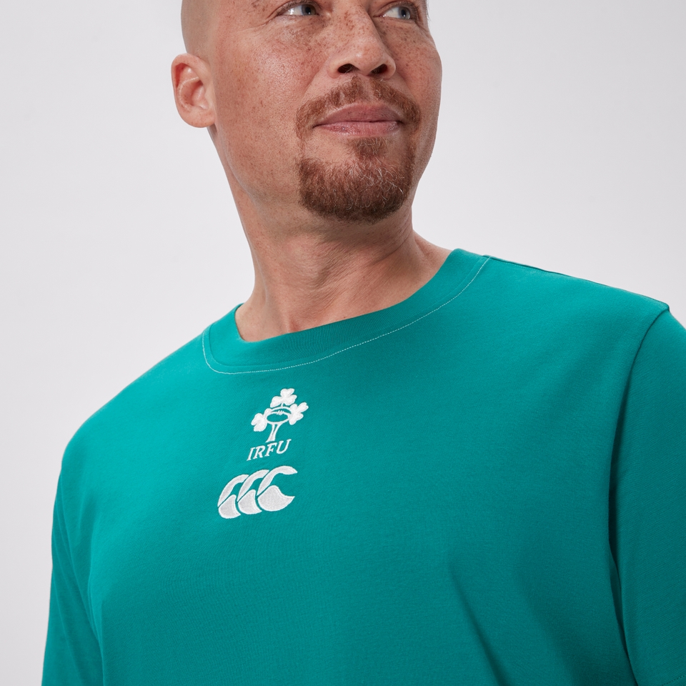 MENS IRELAND TEAM COTTON T-SHIRT GREEN/WHITE