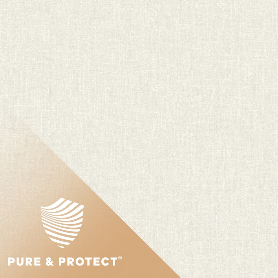 Grandeco Boutique Pure & Protect Cirrus Woven Linen Textured Antibacterial Wallpaper - White