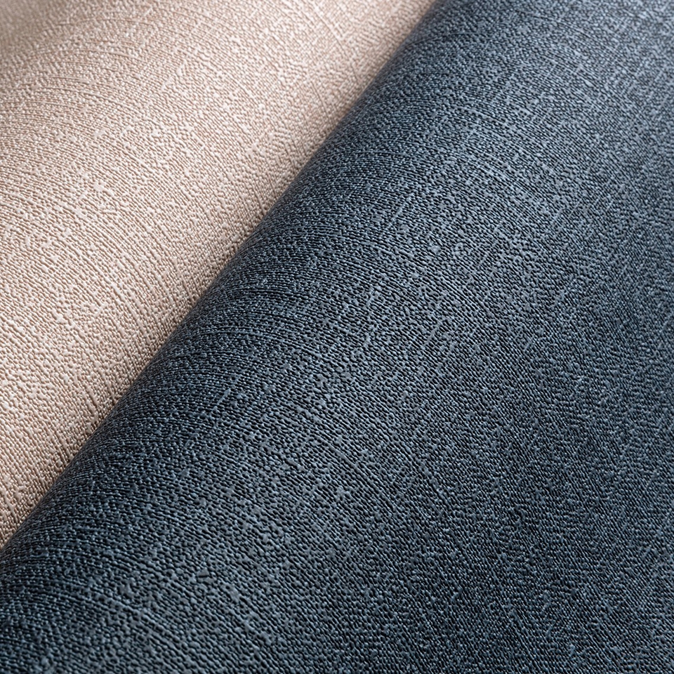 Grandeco Boutique Pure & Protect Cirrus Woven Linen Textured Antibacterial Wallpaper - Navy