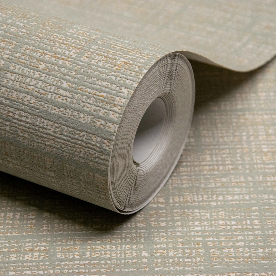 Grandeco Katsu Texture Plain Blown Wallpaper - Sage