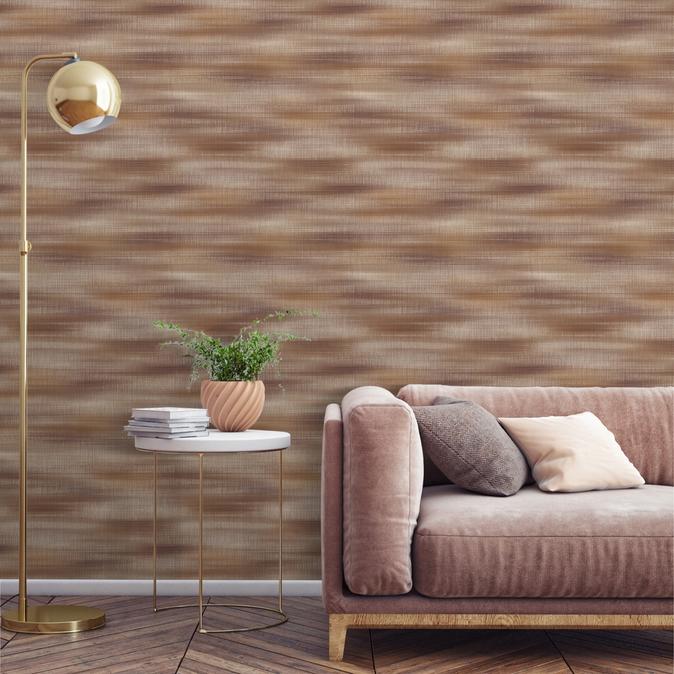 Grandeco Horizon Textile Textured Wallpaper - Rust