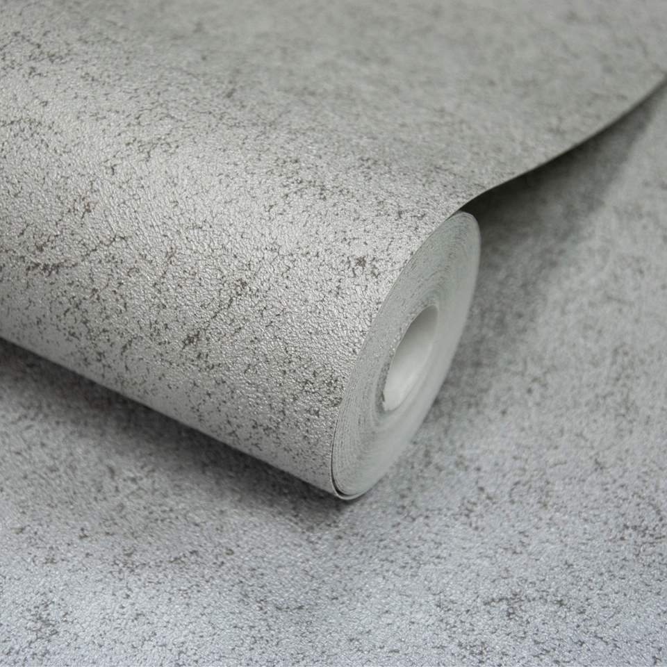 Paul Moneypenny Tissu Textured Semi- Plain Wallpaper for Grandeco - Metallic Silver