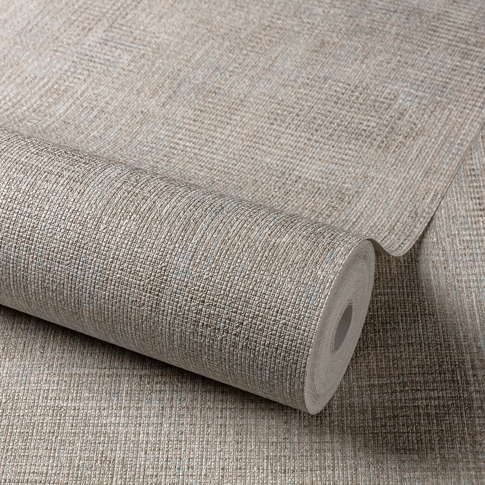 Grandeco Boutique Collection Altink Plain Textured Emboss Wallpaper - Metallic Neutral
