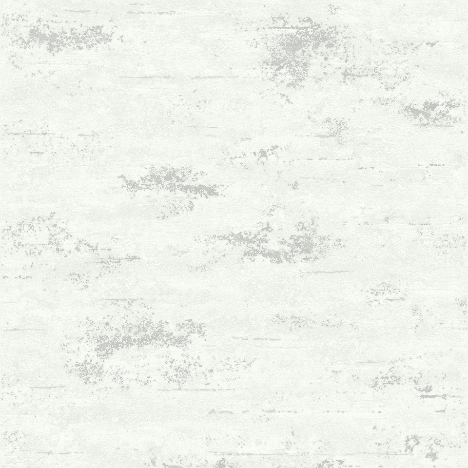Grandeco On The Rocks Distressed Concrete Stone Textured Wallpaper - White & Silver