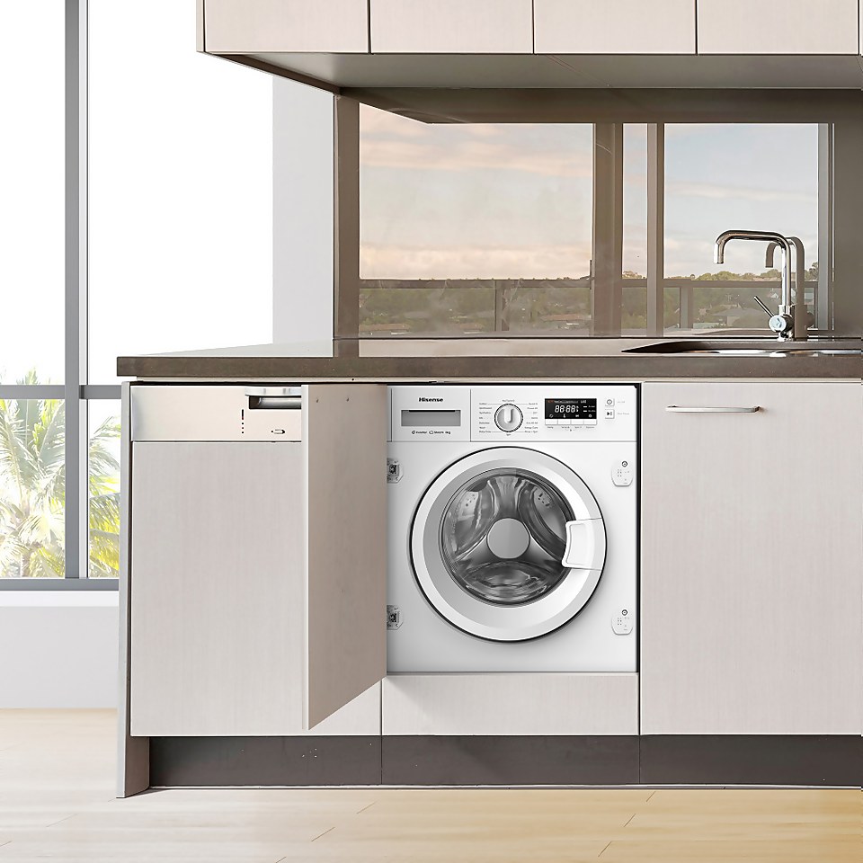 Hisense 3 Series WF3M841BWI Integrated 8kg Washing Machine with 1400 rpm - White