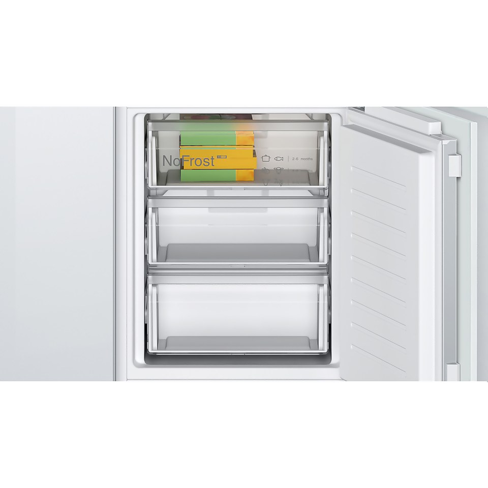 Bosch Series 2 KIN86NFE0G Integrated 60/40 Frost Free Fridge Freezer with Fixed Door Fixing Kit