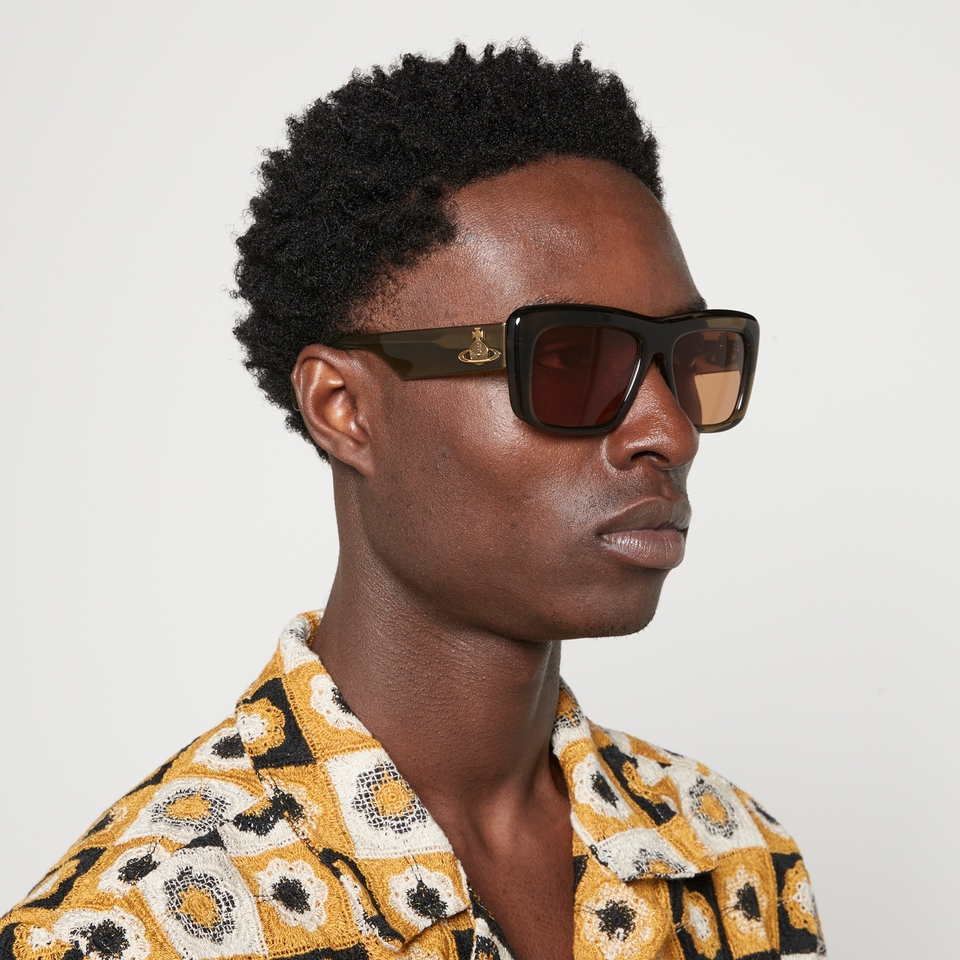 Vivienne Westwood Laurent Rectangle Frame Acetate Sunglasses