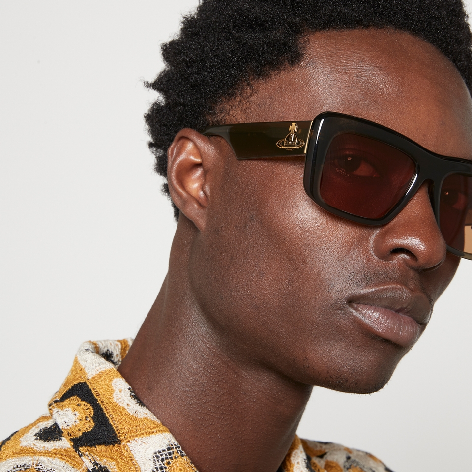 Vivienne Westwood Laurent Rectangle Frame Acetate Sunglasses