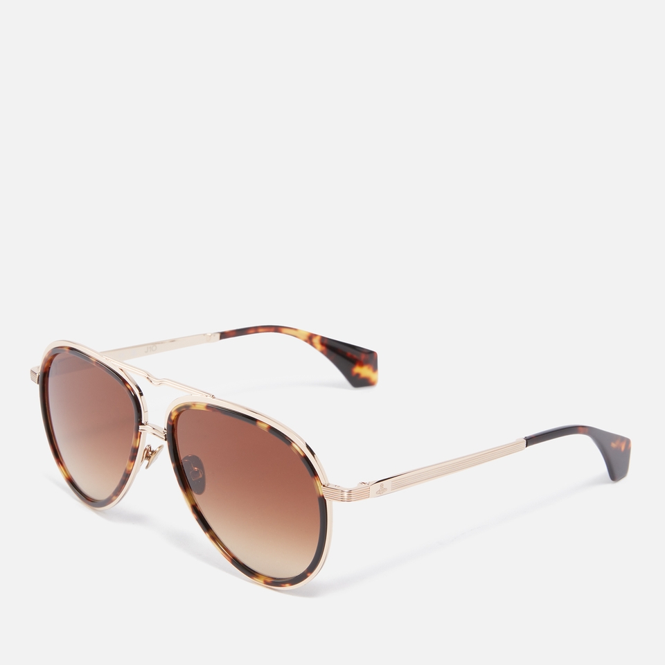 Vivienne Westwood Cale Metal Aviator Sunglasses