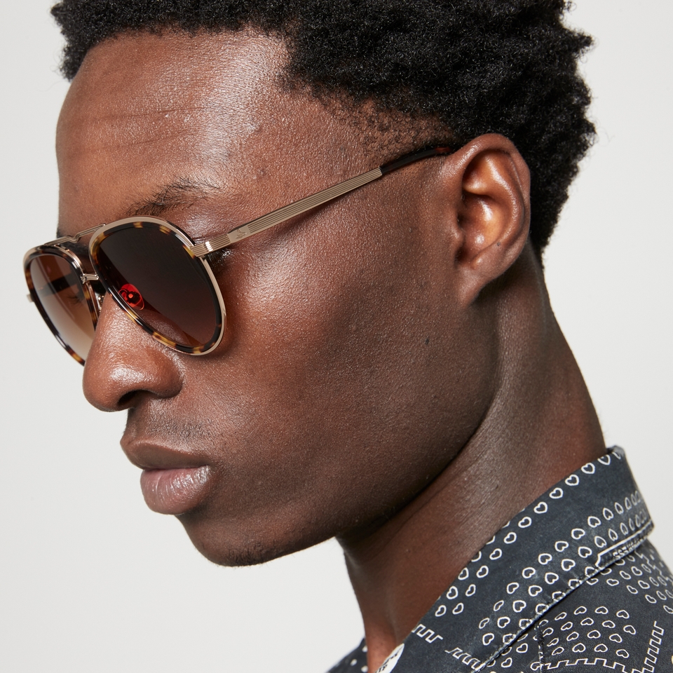 Vivienne Westwood Cale Metal Aviator Sunglasses