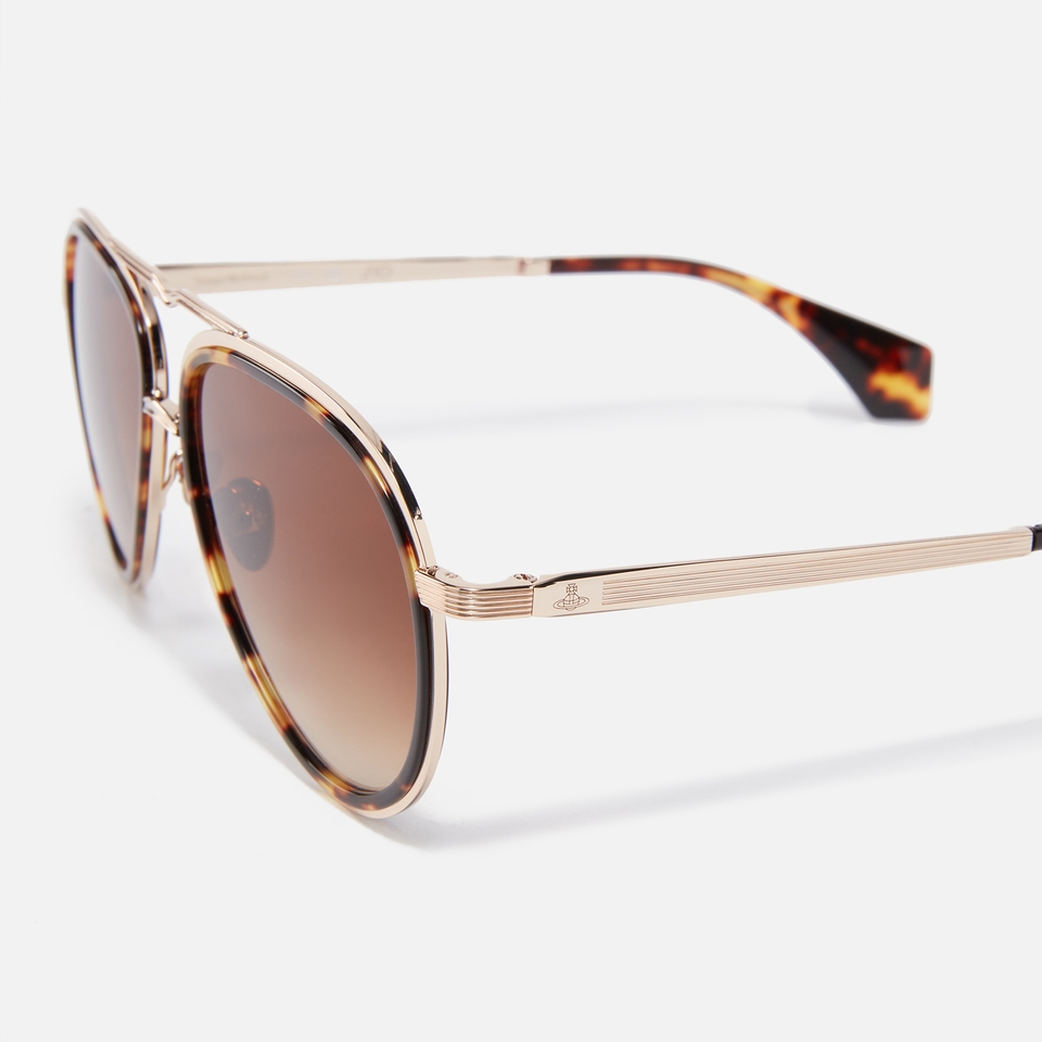 Vivienne Westwood Cale Metal Aviator Sunglasses