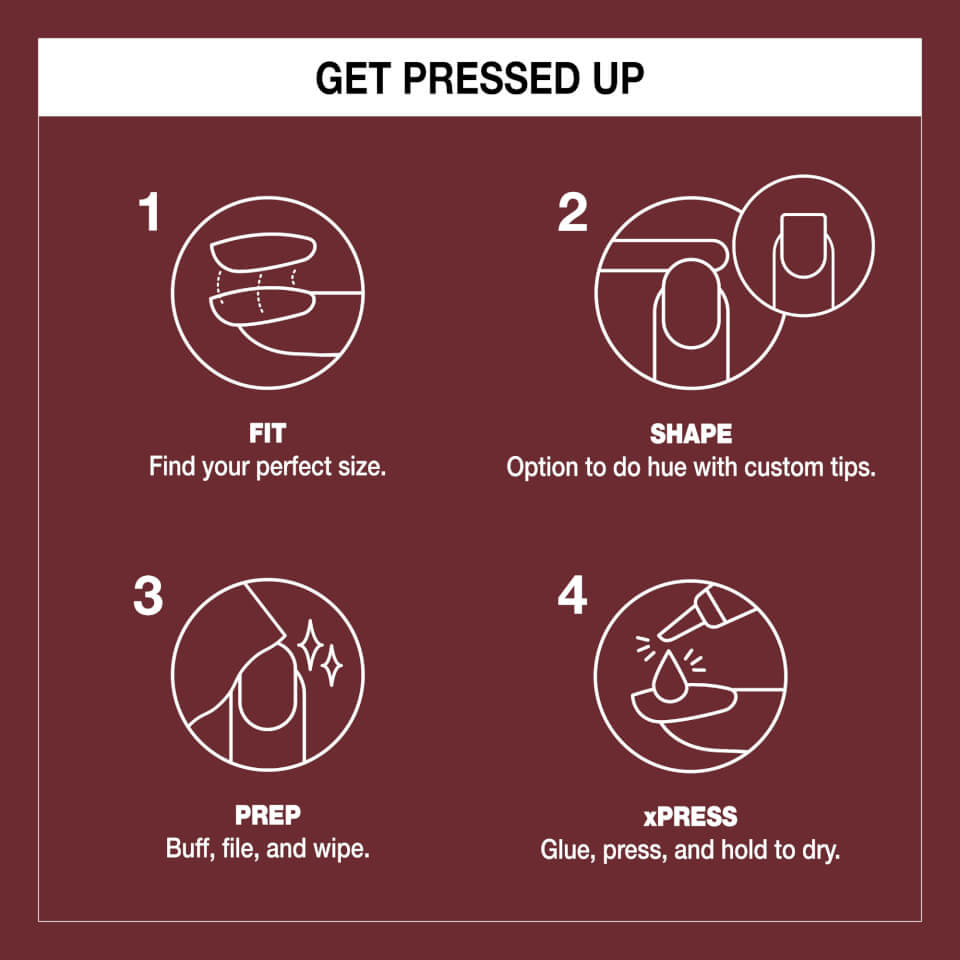 OPI xPRESS/ON - Linger Over Coffee Press On Nails Gel-Like Salon Manicure
