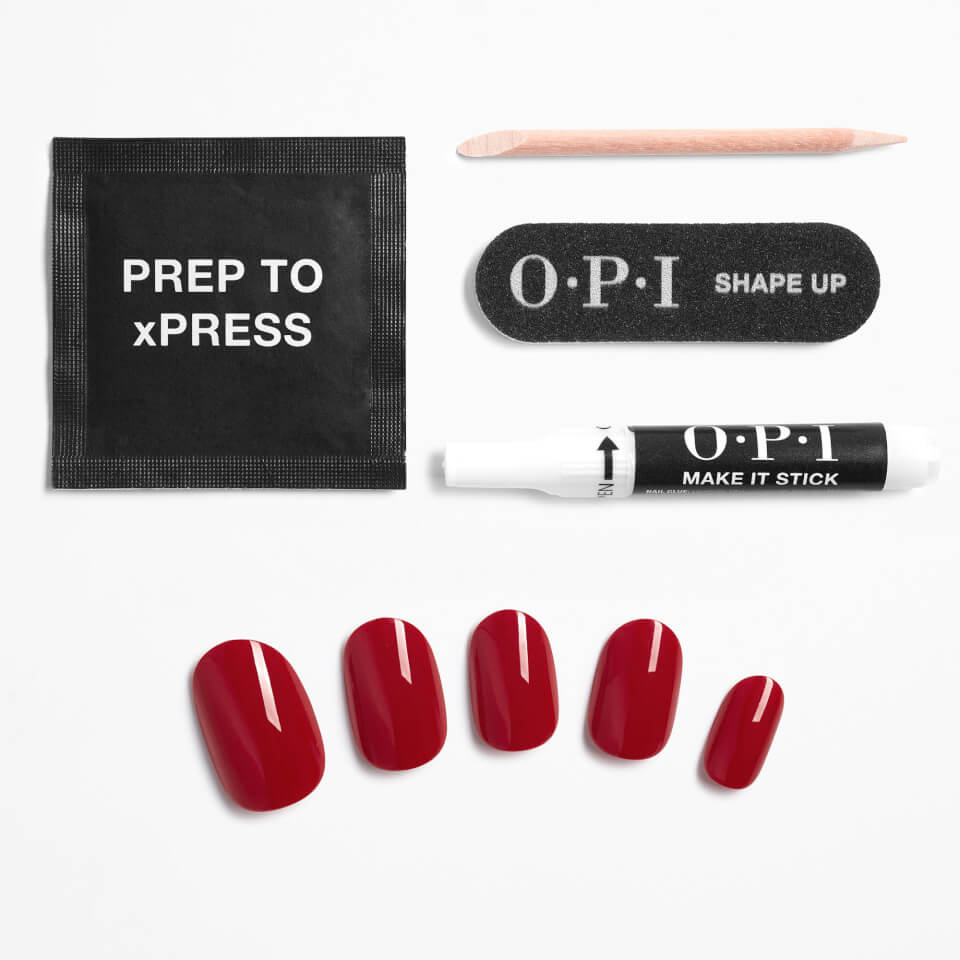 OPI xPRESS/ON French Press Press on Nails for Gel-Like Salon Manicure - Big Apple Red