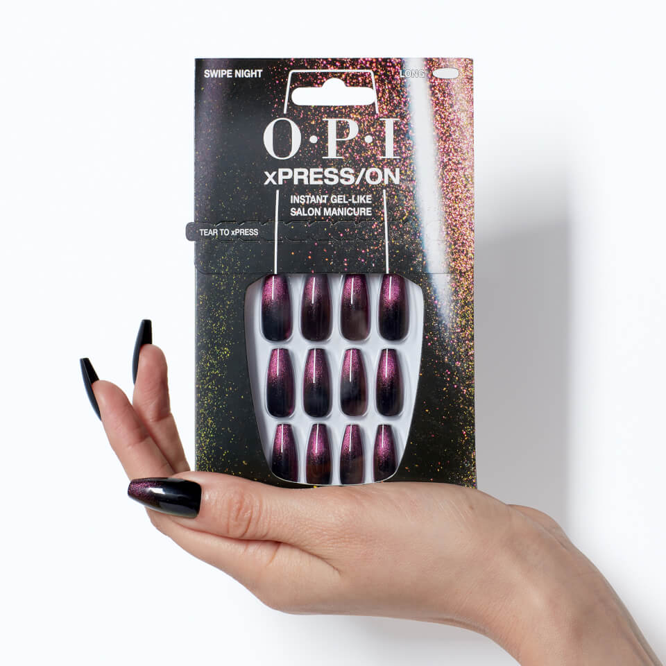 OPI xPRESS/ON - Swipe Night Press On Nails Gel-Like Salon Manicure