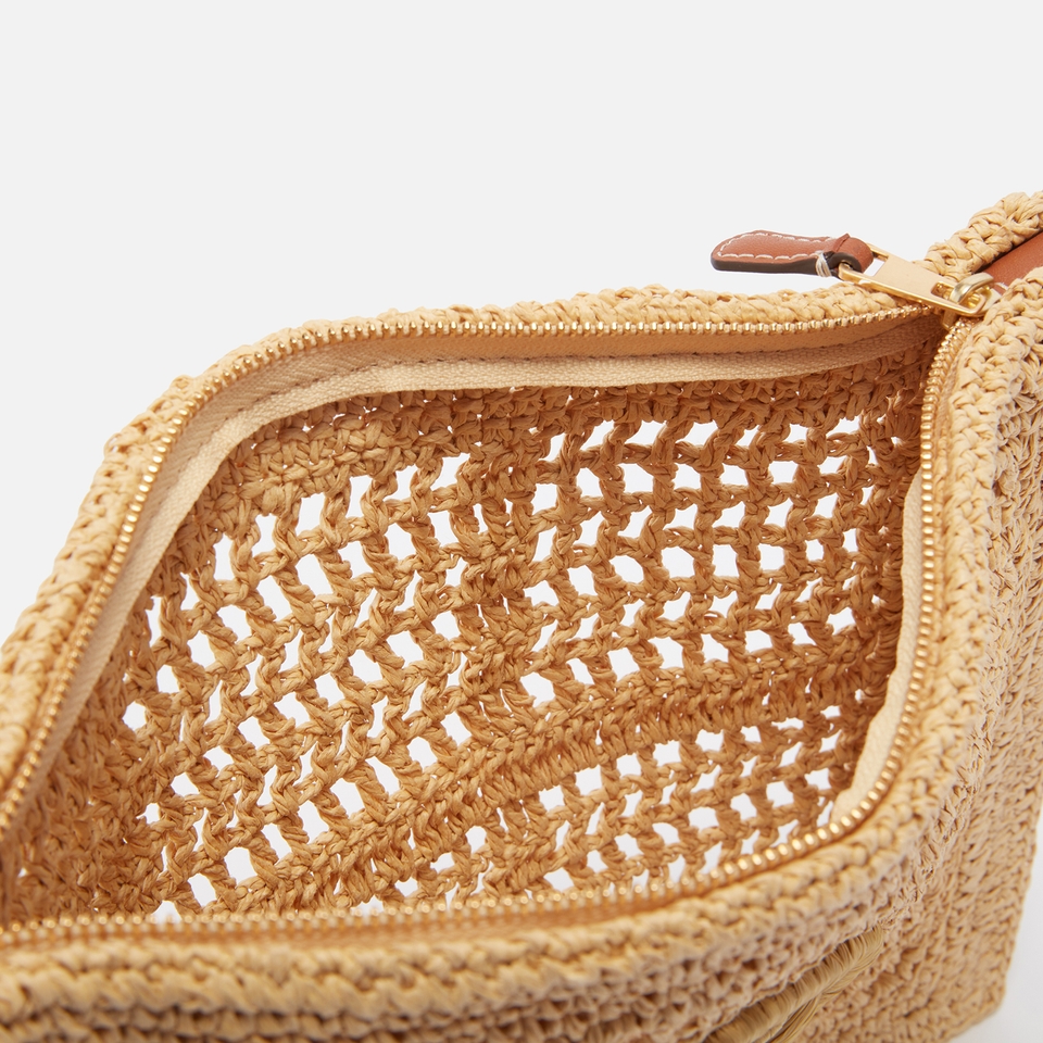Tory Burch Ella Hand-Crocheted Raffia Pouch