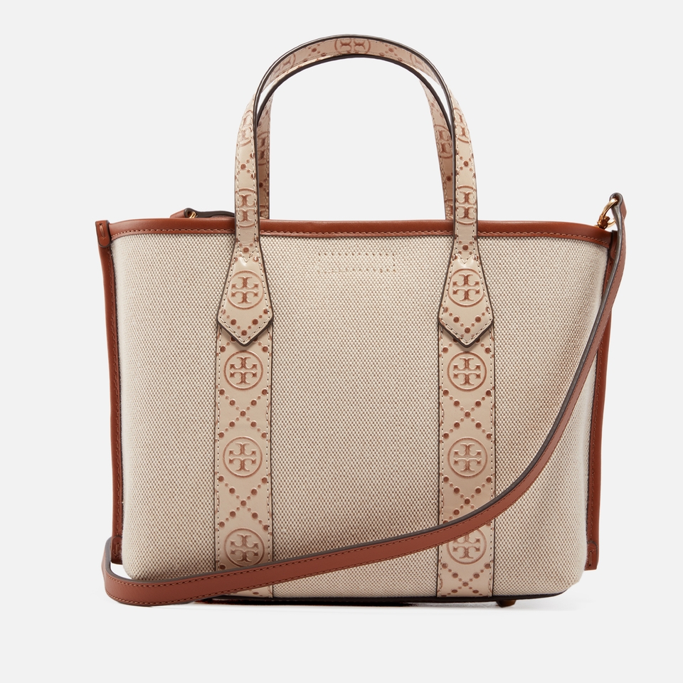 Tory Burch Perry Canvas Small Triple-Compartment Tote Bag