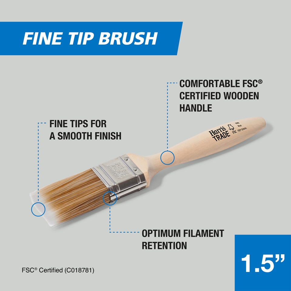 Harris Trade 1.5 Inch Fine Tip Paint Brush