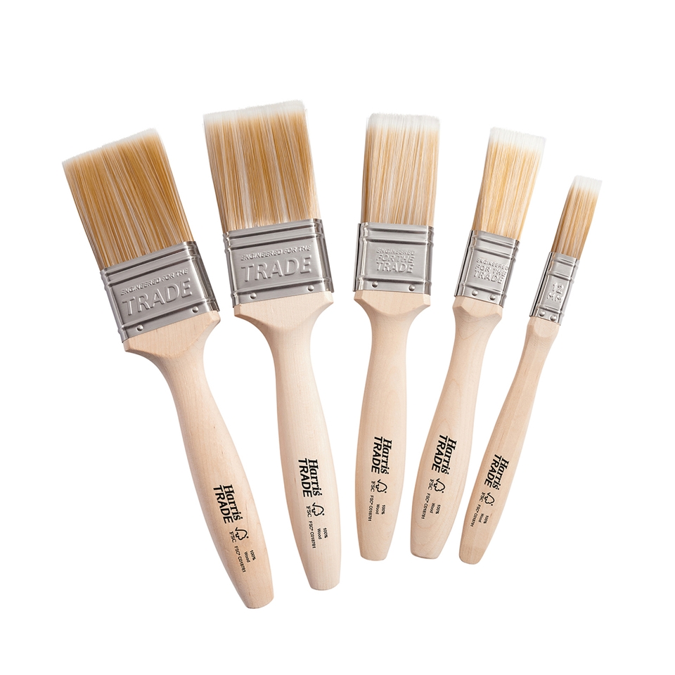 Harris Trade Fine Tip Paint Brushes - Pack of 5
