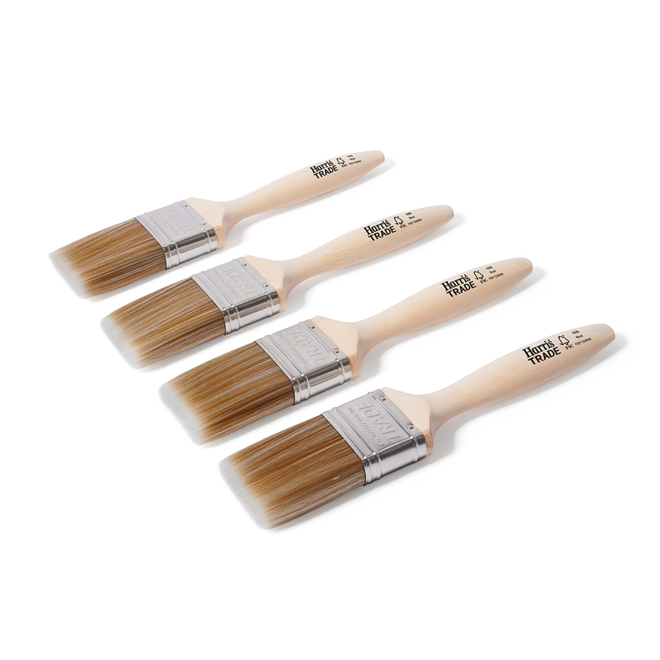 Harris Trade 2 Inch Fine Tip Paint Brushes - Pack of 4
