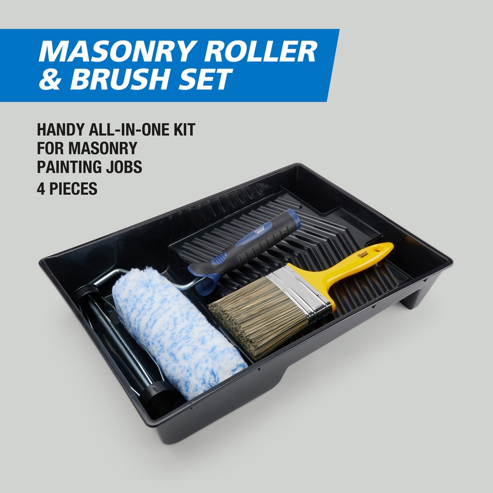 Harris Trade Masonry Paint Roller & Brush Set