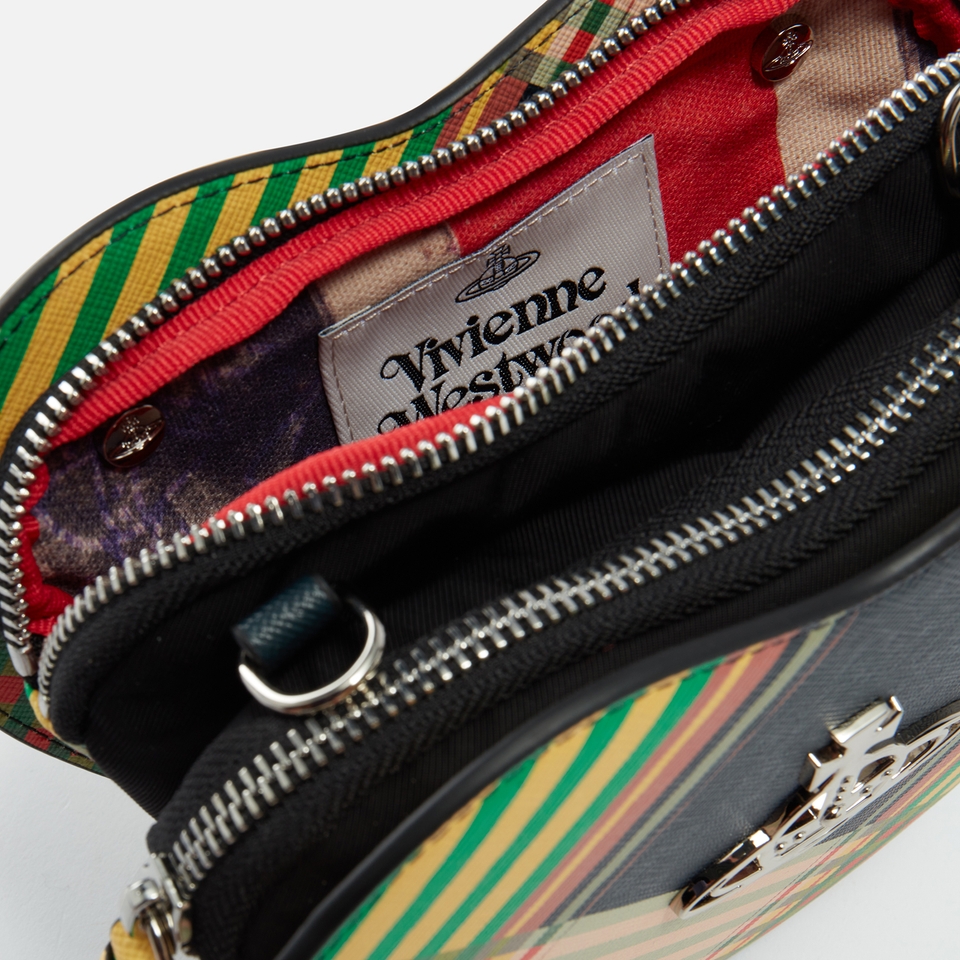 Vivienne Westwood Louise Heart Fine-Grain Leather Crossbody Bag