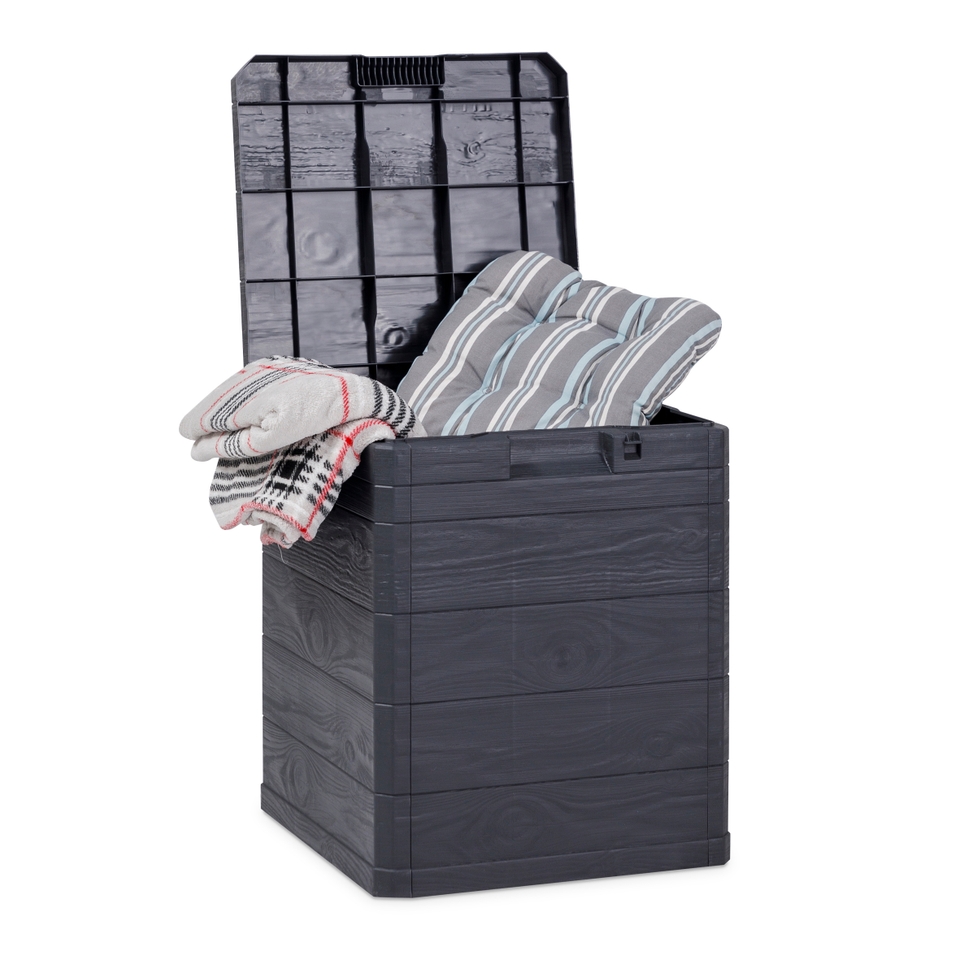 Homebase Essentials Storage Box Anthracite 90L Homebase