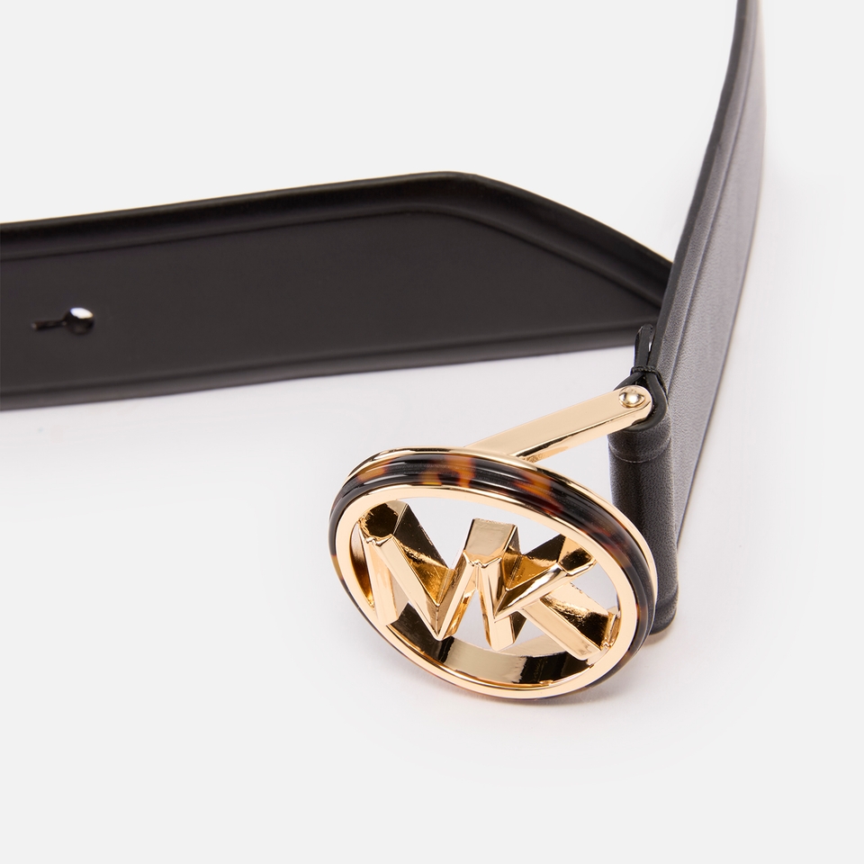 Michael Kors Tortoiseshell Buckle Leather Belt