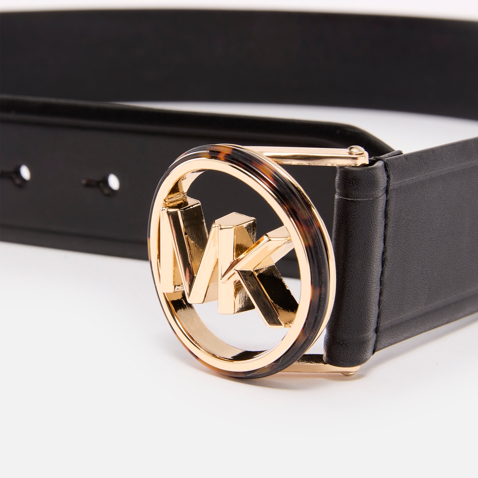 Michael Kors Tortoiseshell Buckle Leather Belt