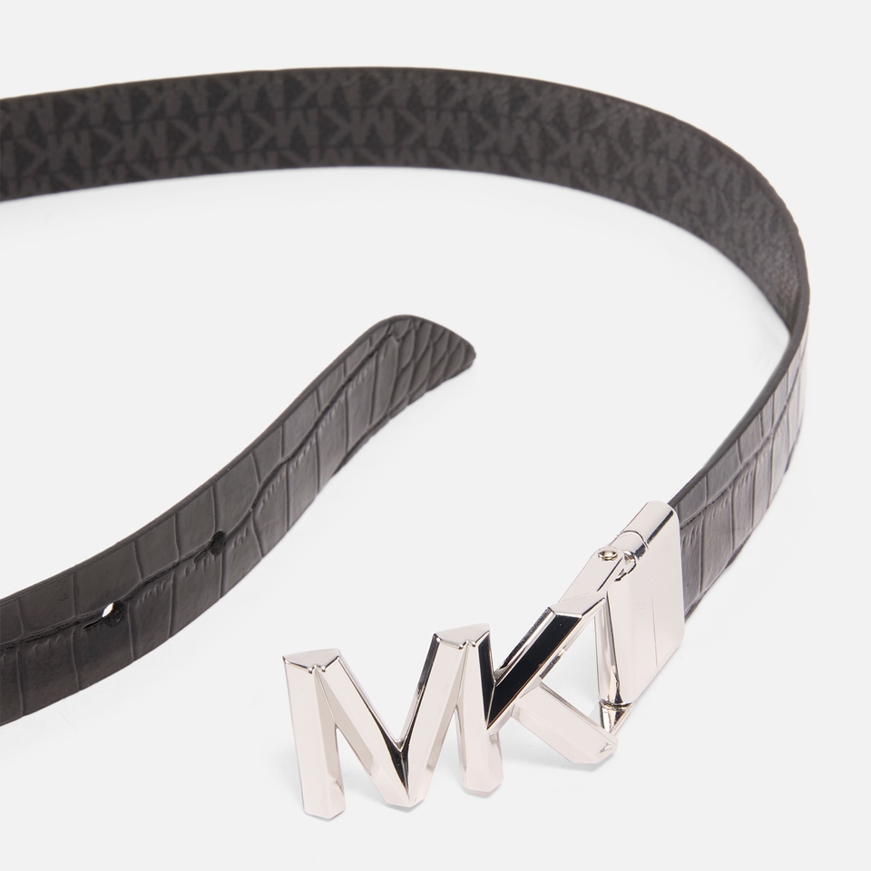 Michael Kors Reversible Croc-Effect and Grained Leather Belt