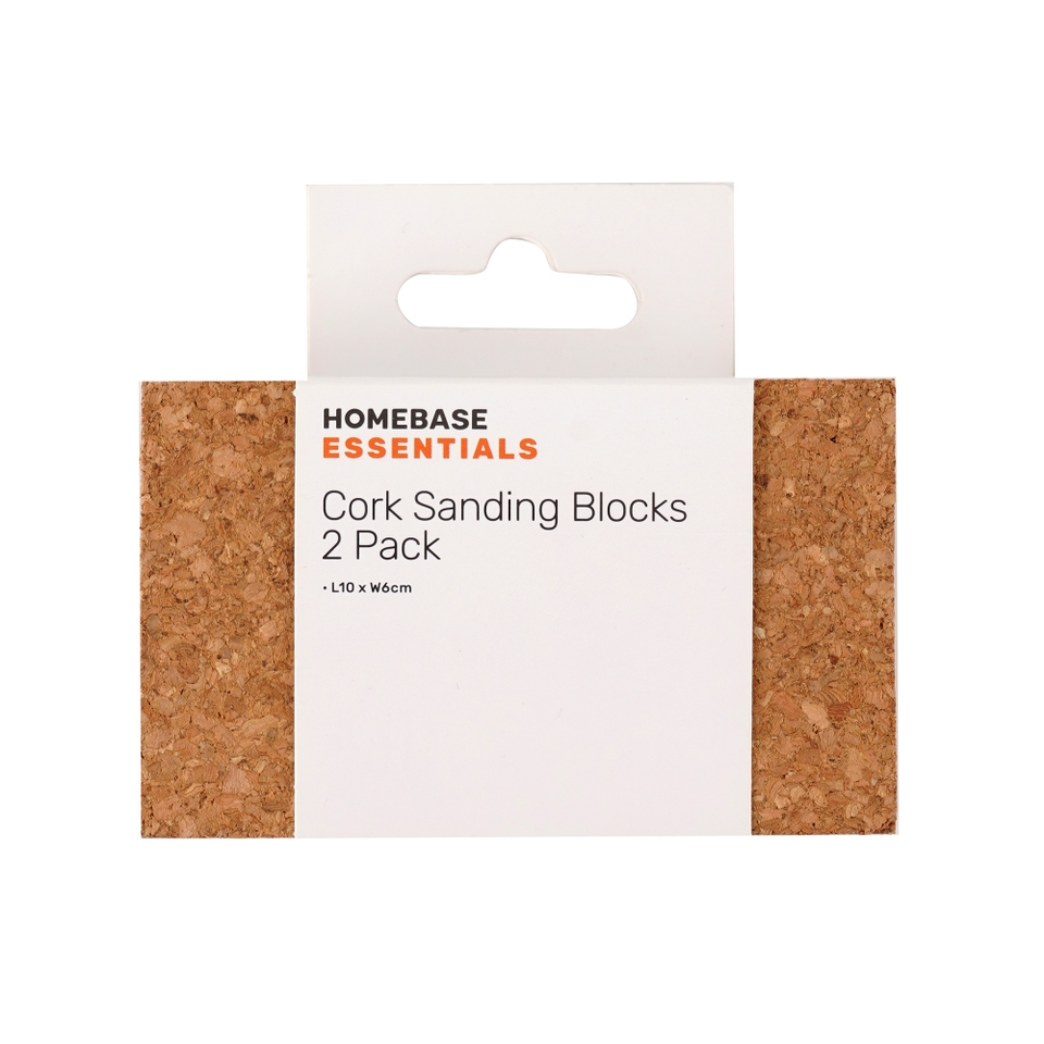 Homebase Essentials Cork Sanding Blocks 2 Pack Homebase