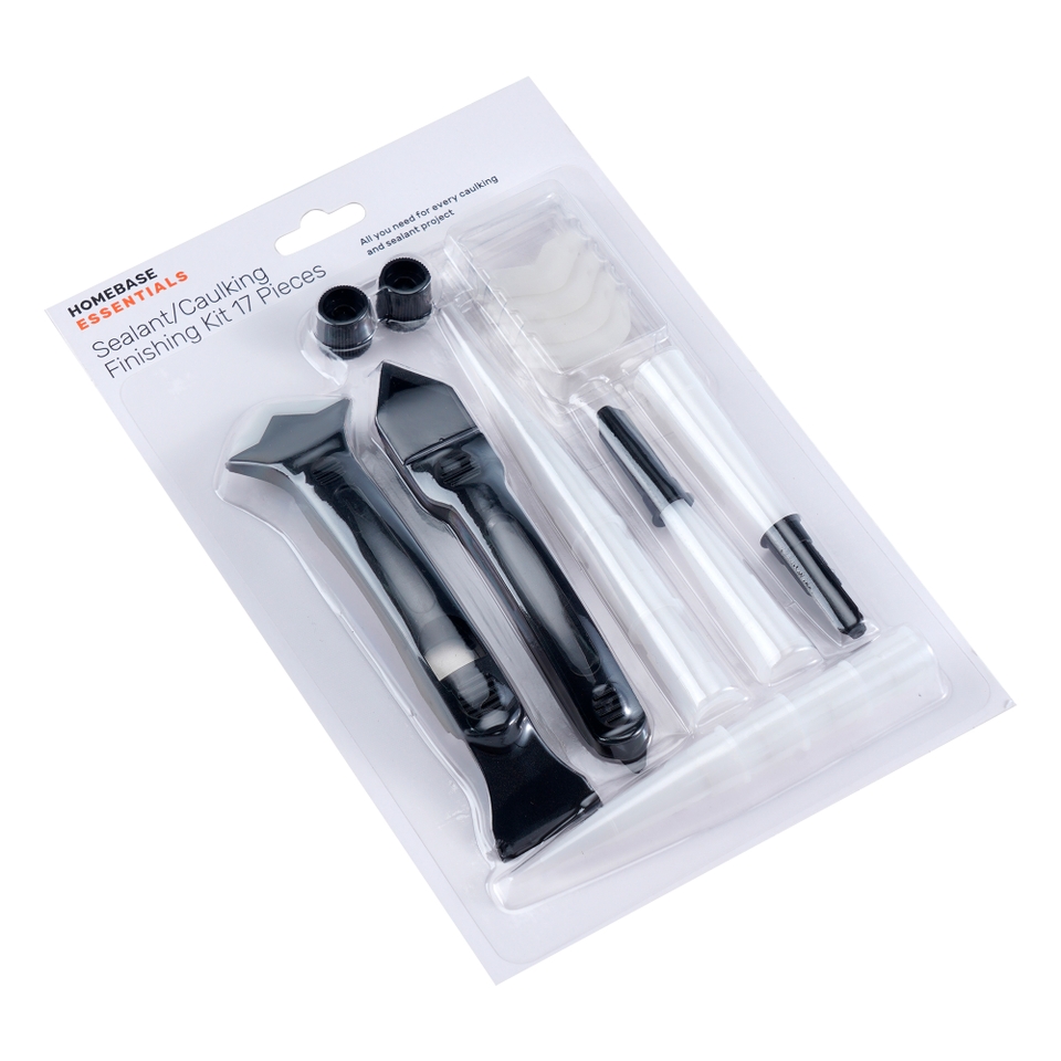 Homebase Essentials Sealant/Caulking Finishing Kit 17 Piece Pack