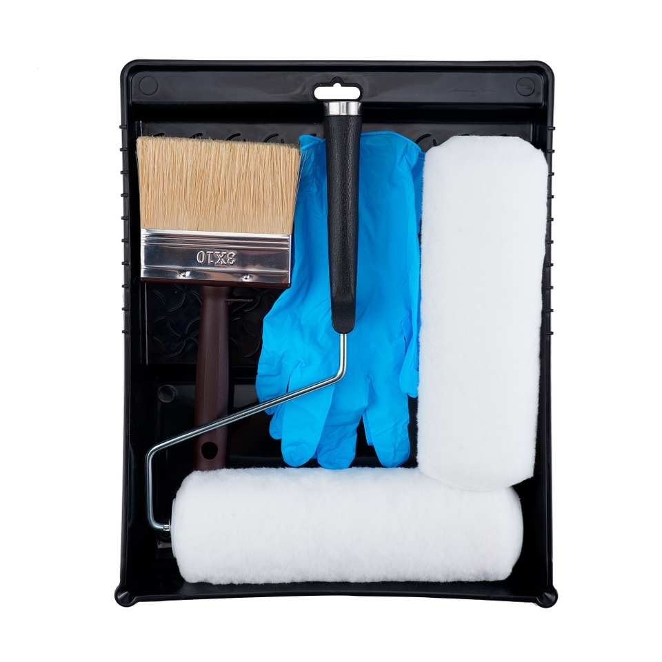 Homebase Essentials Shed & Fence Paint Roller Kit 6 Piece Pack Homebase