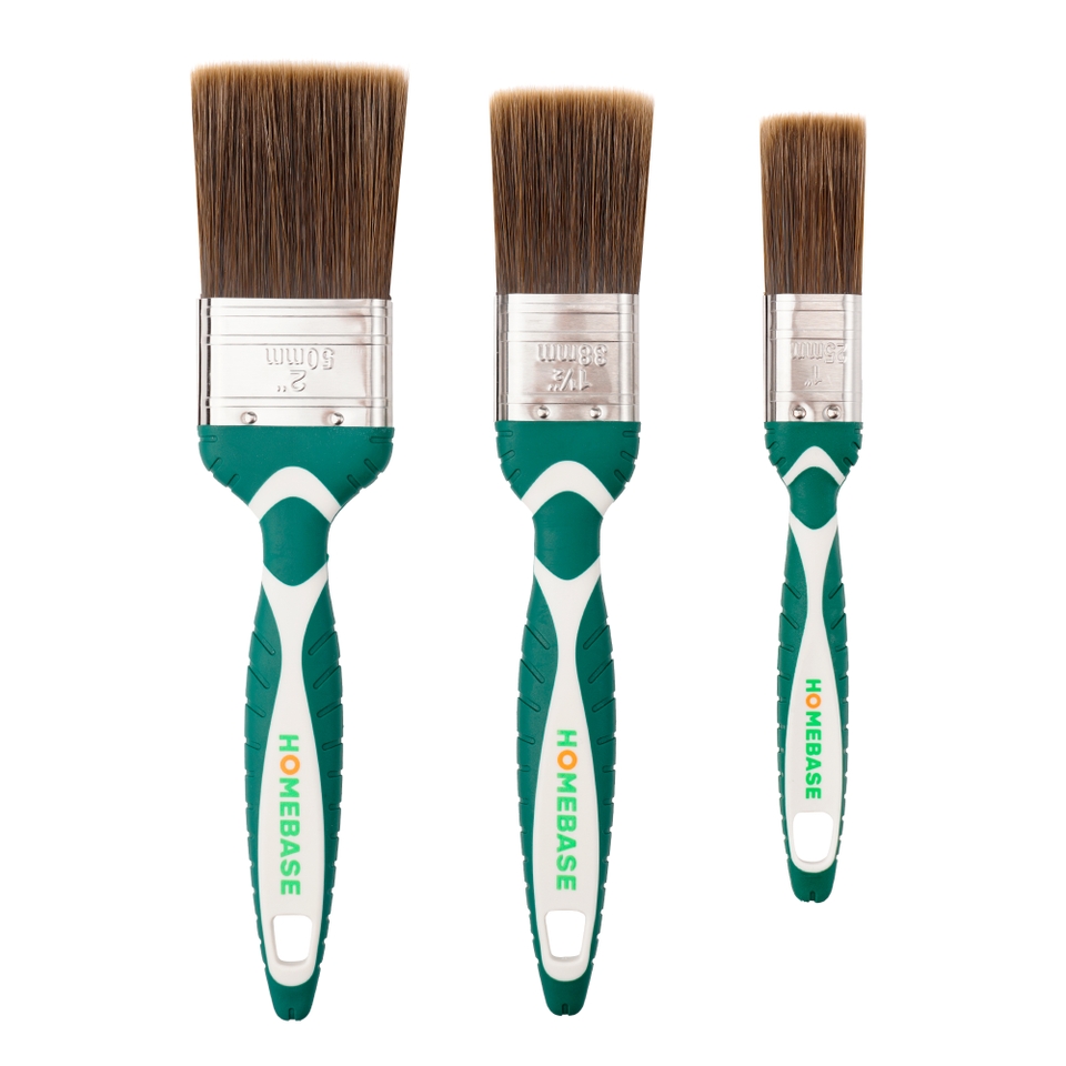 Homebase Soft-Grip Woodcare Paint Brushes - 3 Pack