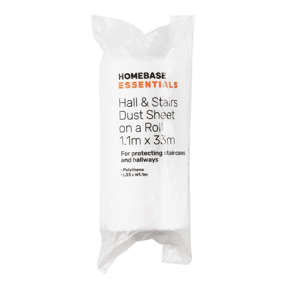 Homebase Staircase Dust Sheet on a Roll 1.1m x 33m Homebase